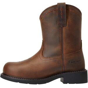 Ariat Fat Baby Women’s Steel Toe Dark Brown Leather Boots